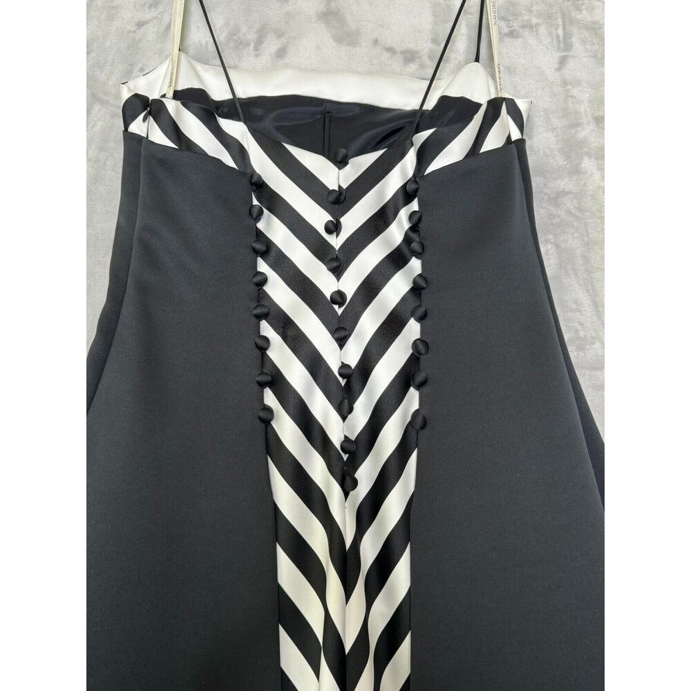Vintage Victor Costa Elegant Black Dress w/White Accents in exquisite condition - Picture 6 of 10